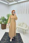 Vizon İkra Elbise Tesettür Giyim Vizon
